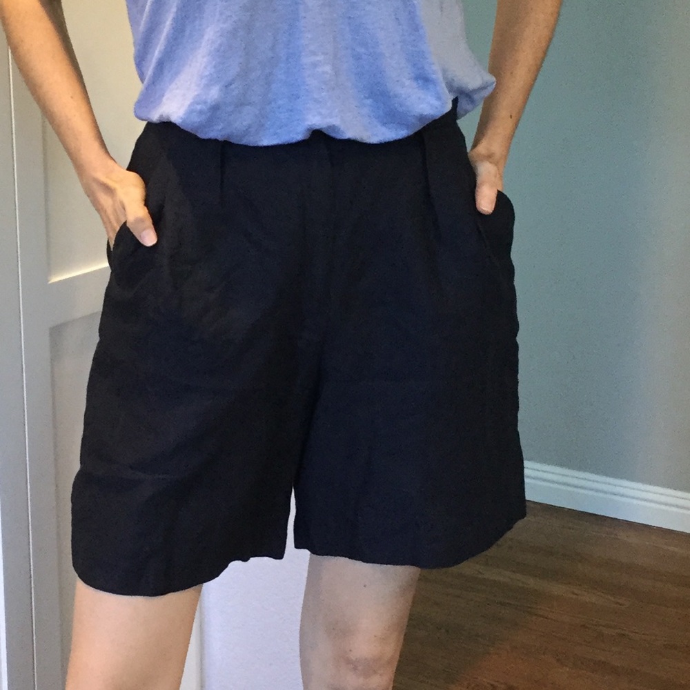 Vintage High-Waisted Navy Shorts